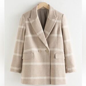 & OTHER STORIES

Wool Blend Herringbone Check Jacket,  size US 6